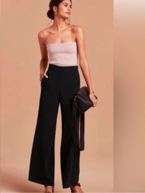 Aritzia Wilfred High-Waist Black Crepe Dress Pants Women’s Size 8